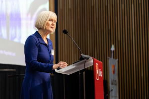 Unio-leiar Ragnhild Lied opna idag Unio-konferansen på Sundvolden hotell. Foto: Helene Moe Slinning