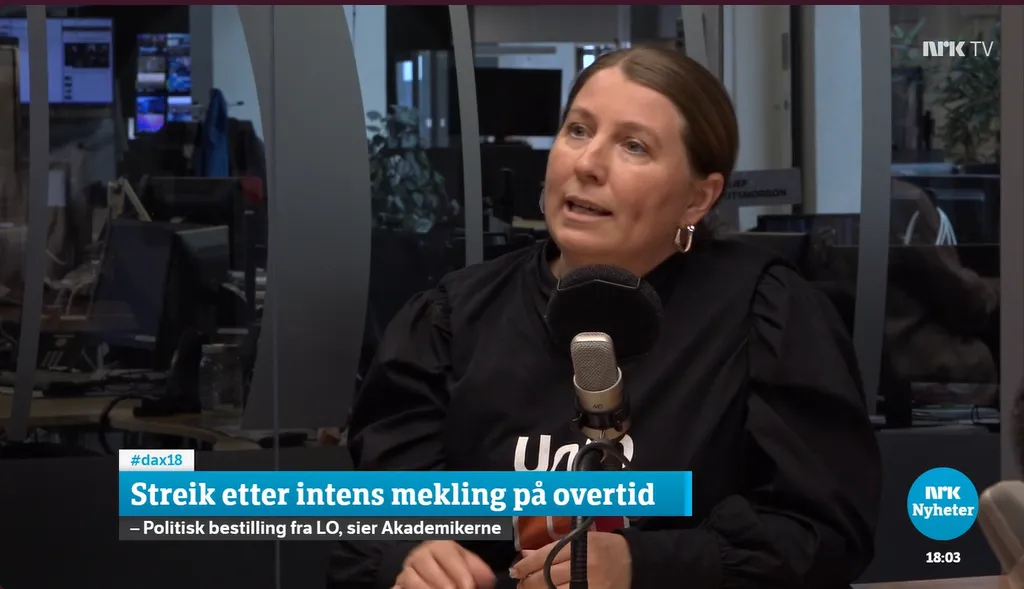 Skjermbilde av Guro Lind på Dagsnytt 18